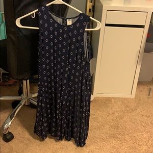 Blue and White diamond dress